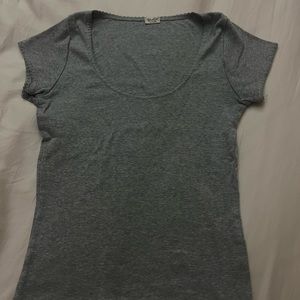 John Galt Silver Basic Scoop Top